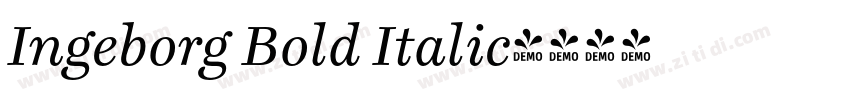 Ingeborg Bold Italic字体转换